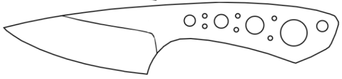 Utility knife with no scales